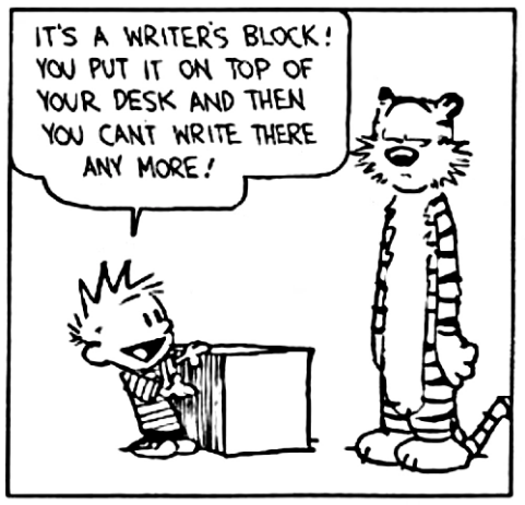Calvin & Hobbes writer's block